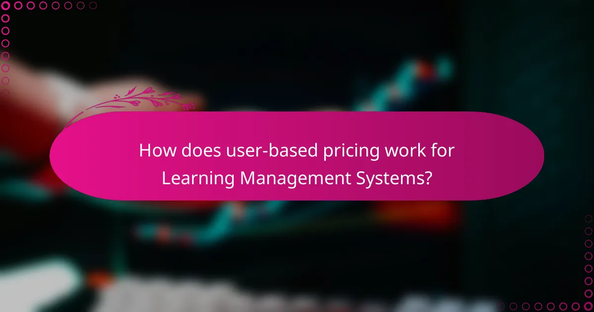 How does user-based pricing work for Learning Management Systems?
