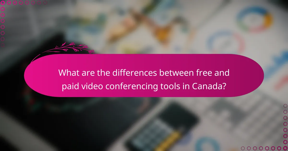 What are the differences between free and paid video conferencing tools in Canada?